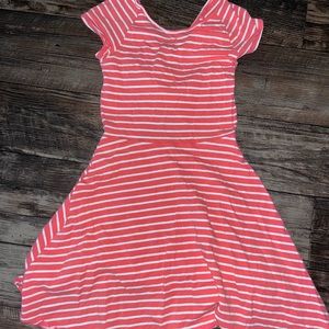 Pink and white stripe dress